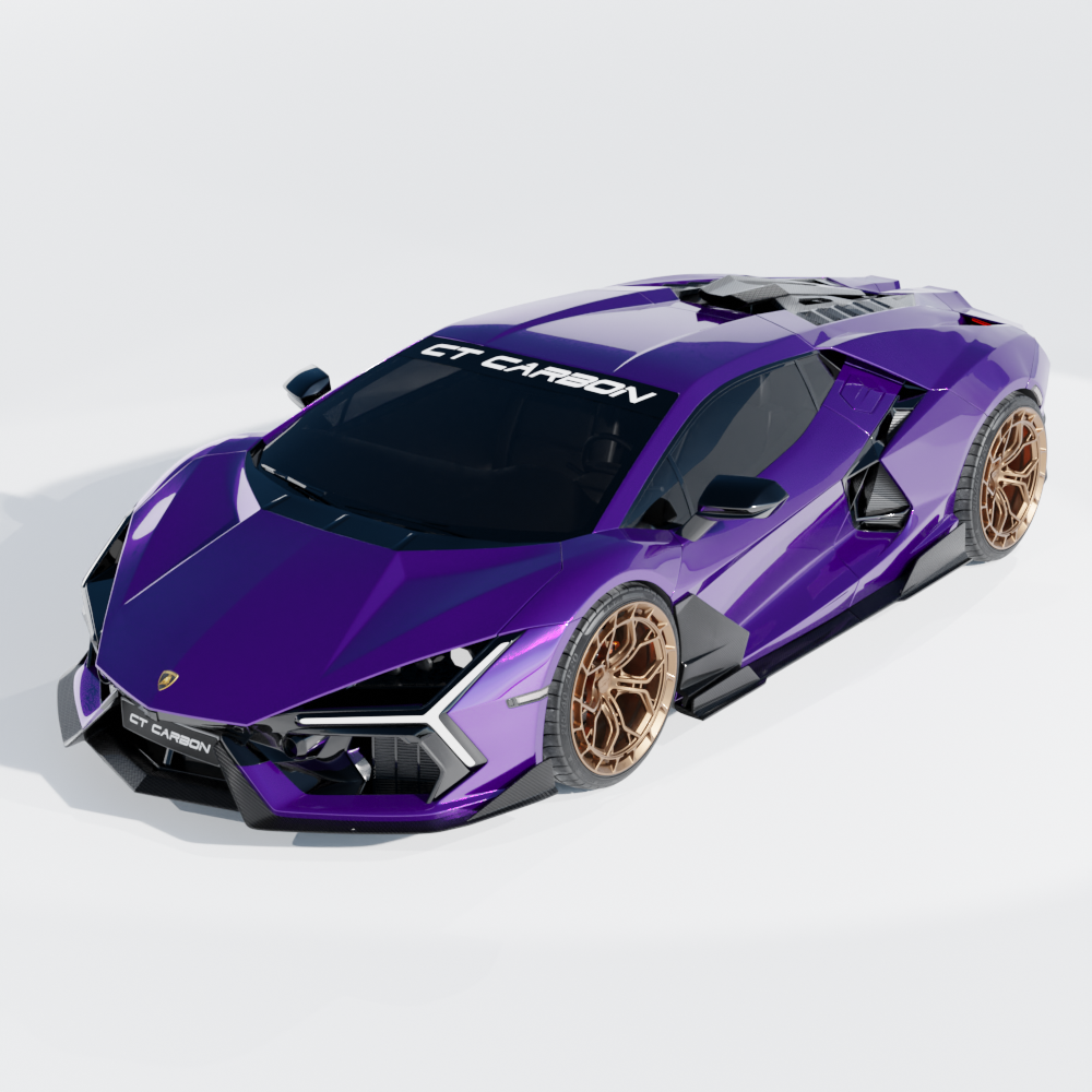 LAMBORGHINI REVUELTO MATTE CARBON FIBRE FRONT SPLITTER - CT DESIGN