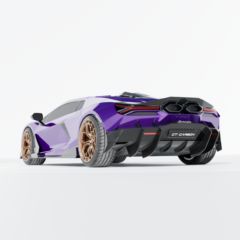 LAMBORGHINI REVUELTO MATTE CARBON FIBRE REAR DIFFUSER - CT DESIGN