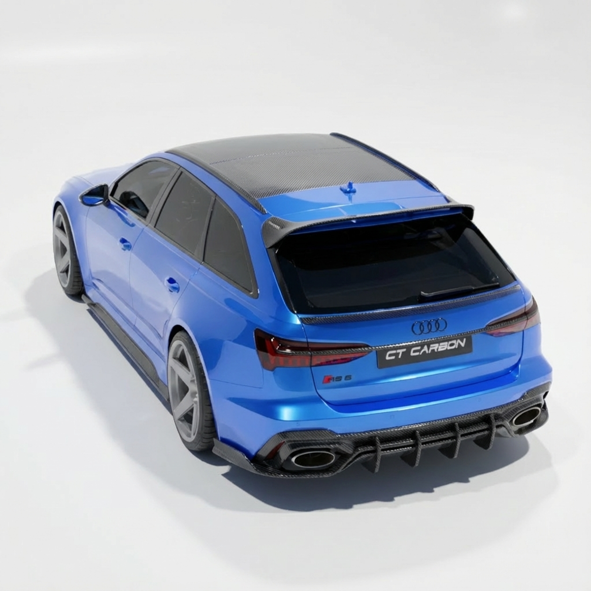 AUDI RS6 C8 AVANT CARBON FIBRE MIDDLE SPOILER - CT DESIGN