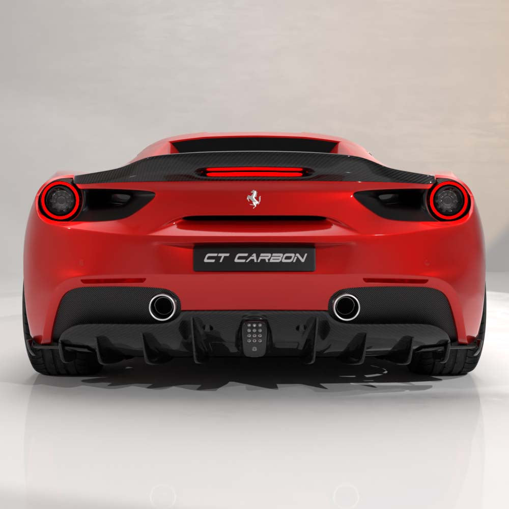 FERRARI 488 GTB COUPE & SPIDER CARBON FIBRE DIFFUSER - CT DESIGN