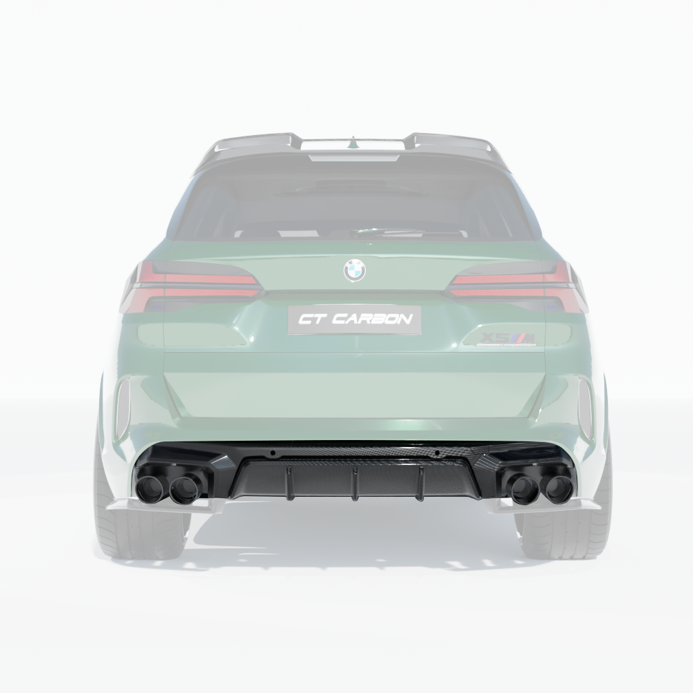 BMW F95 X5M 2019+ CARBON FIBRE DIFFUSER WITH CORNERS - CT DESIGN