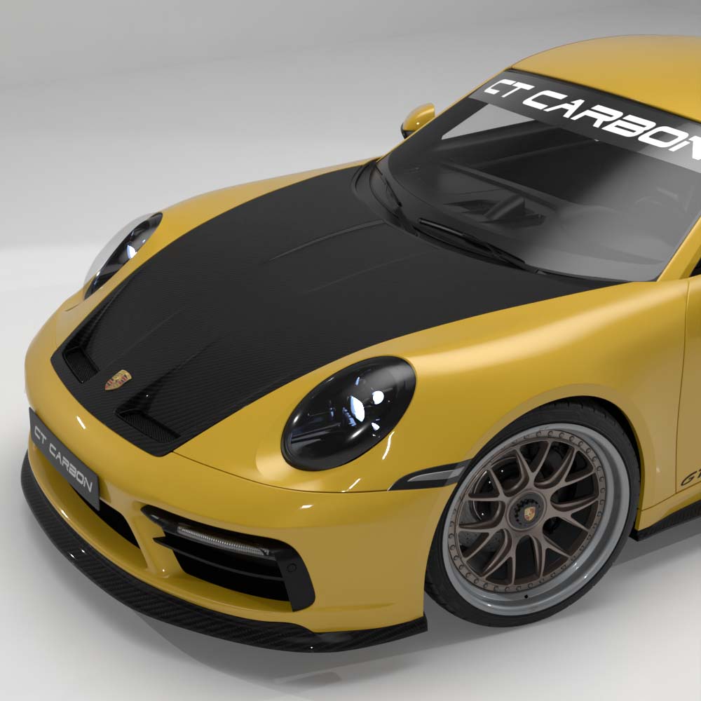 PORSCHE 911 992.1 GTS & CARRERA 2019-2024 CARBON FIBRE SPLITTER - CT DESIGN