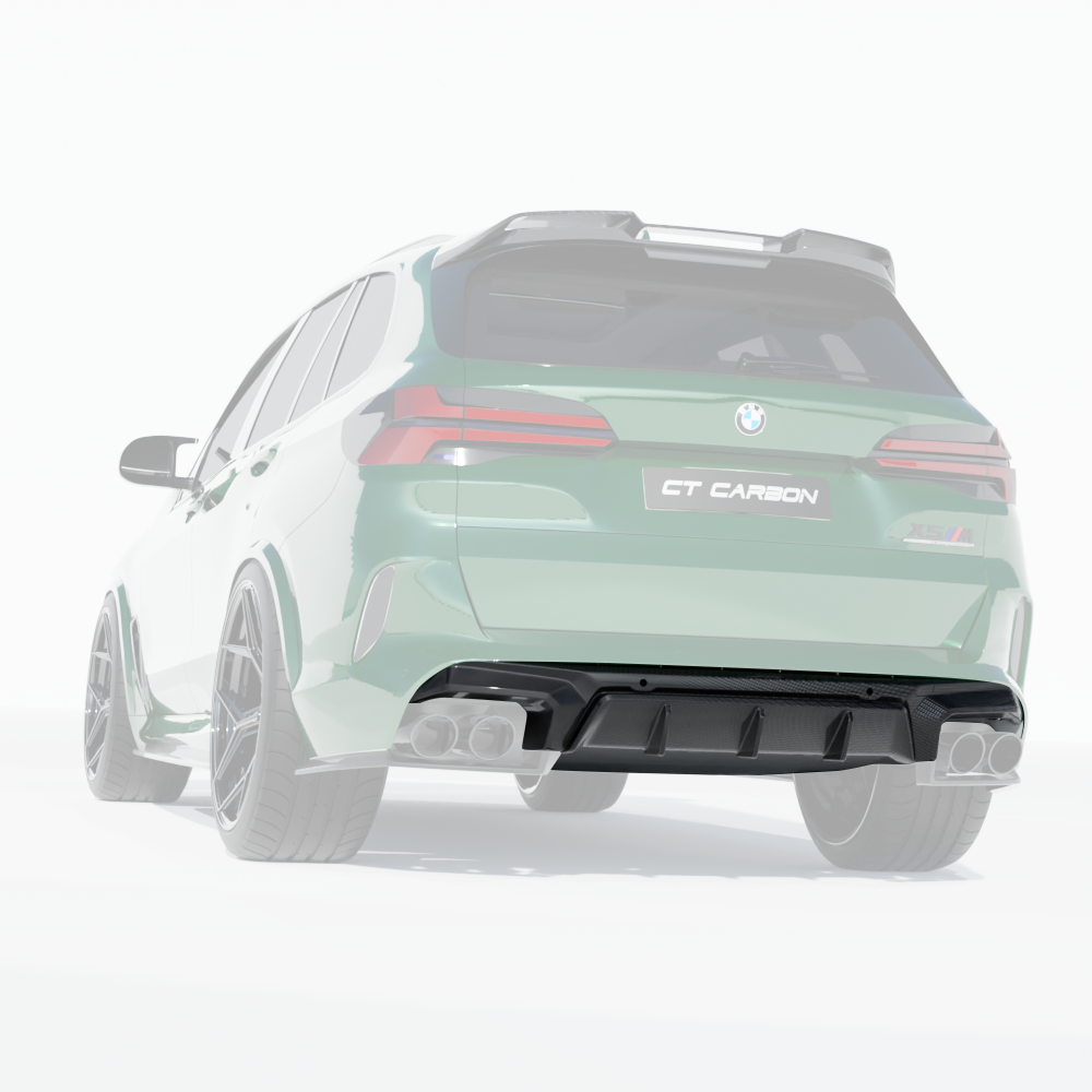 BMW F95 X5M 2019+ CARBON FIBRE DIFFUSER WITH CORNERS - CT DESIGN
