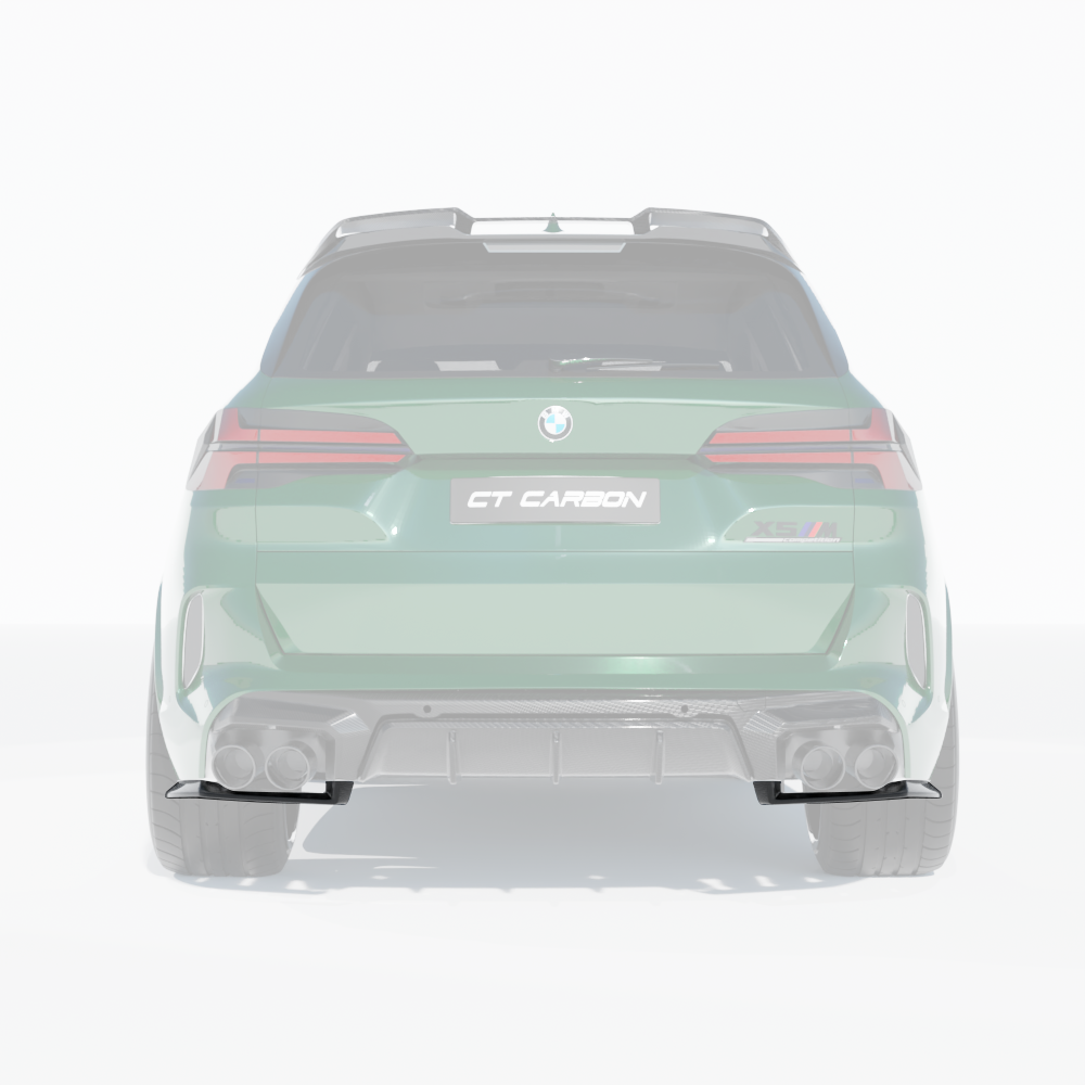 BMW F95 X5M 2019+ DRY CARBON FIBRE REAR BUMPER CORNERS - V1
