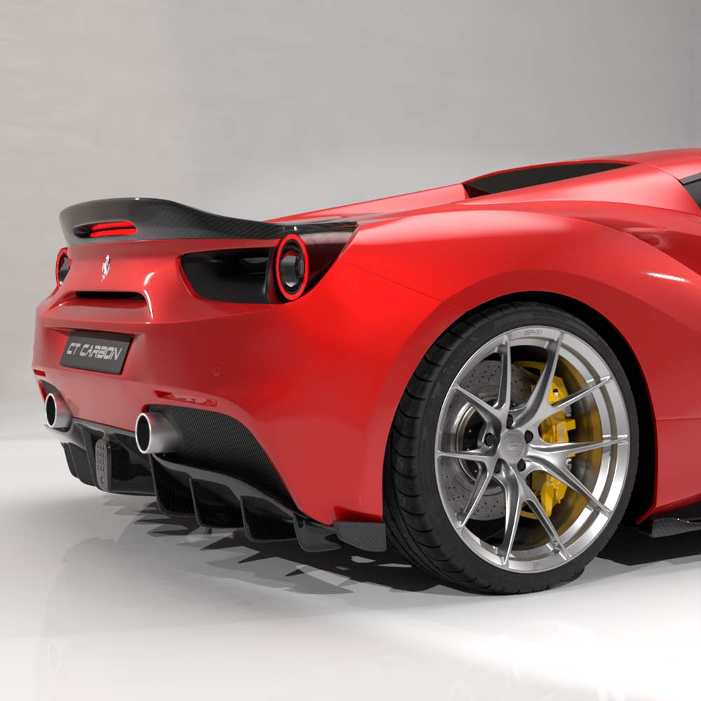 FERRARI 488 SPIDER CARBON FIBRE SPOILER - CT DESIGN