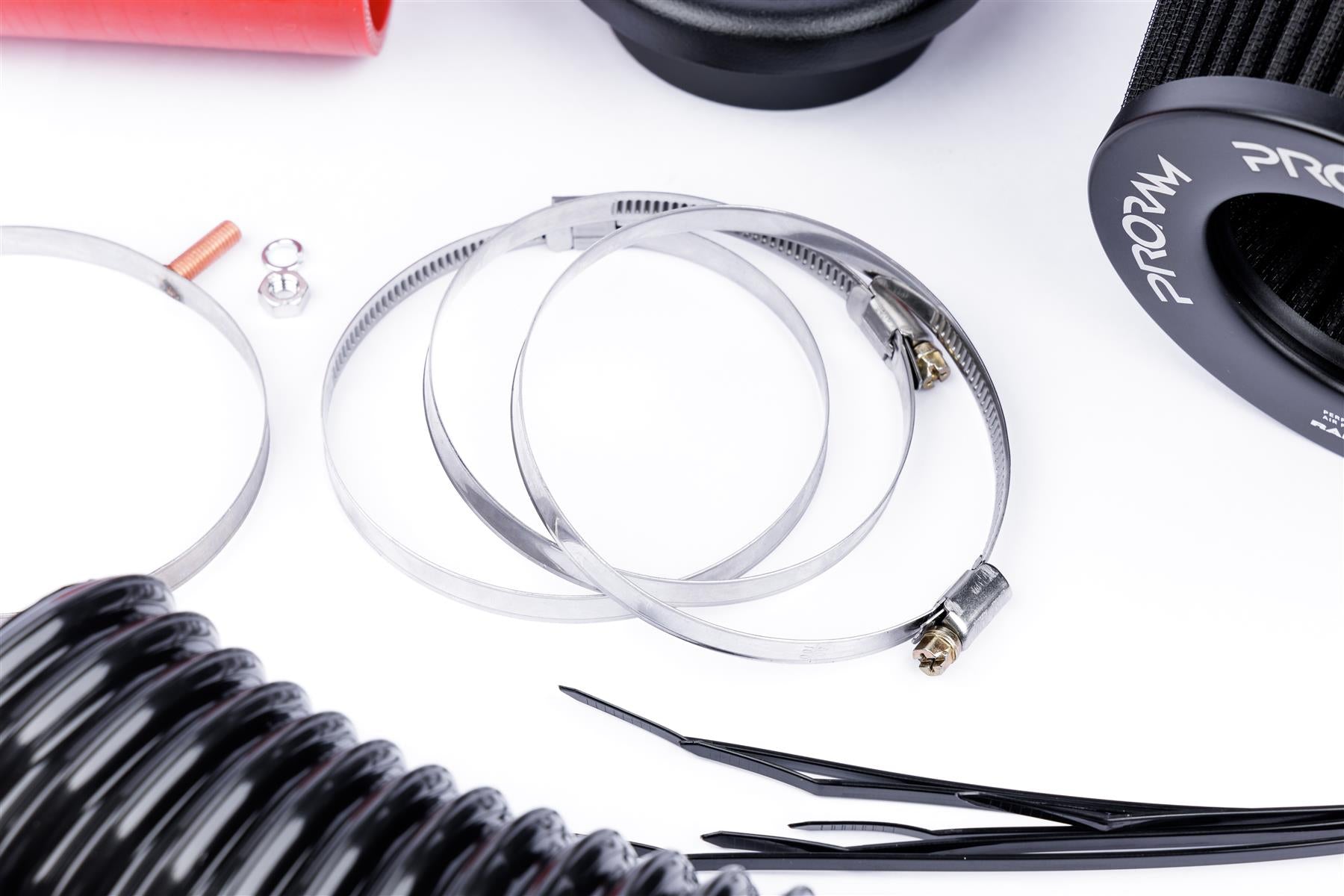 Performance Pleated Induction Kit for VW MK5 Golf R32 3.2 V6  - Red Hoses