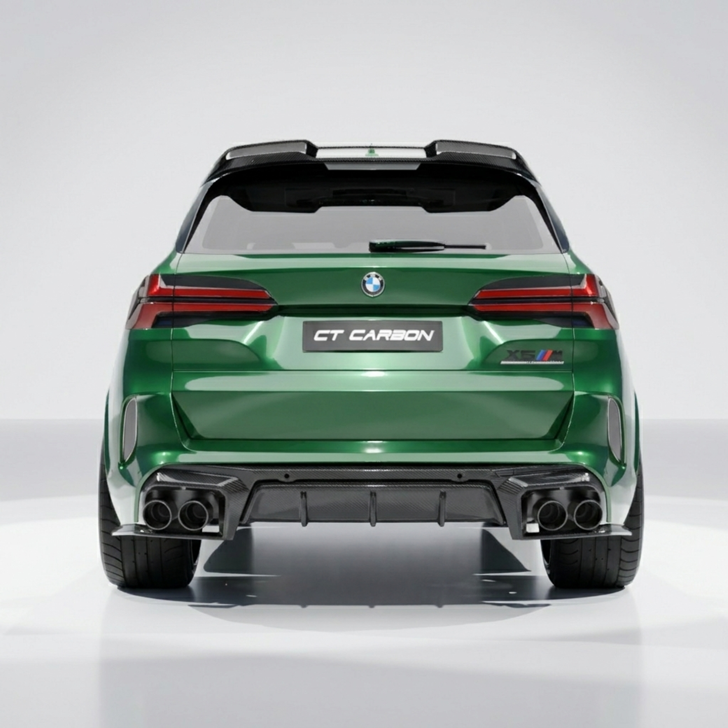 BMW F95 X5M 2019+ CARBON FIBRE DIFFUSER WITH CORNERS - CT DESIGN