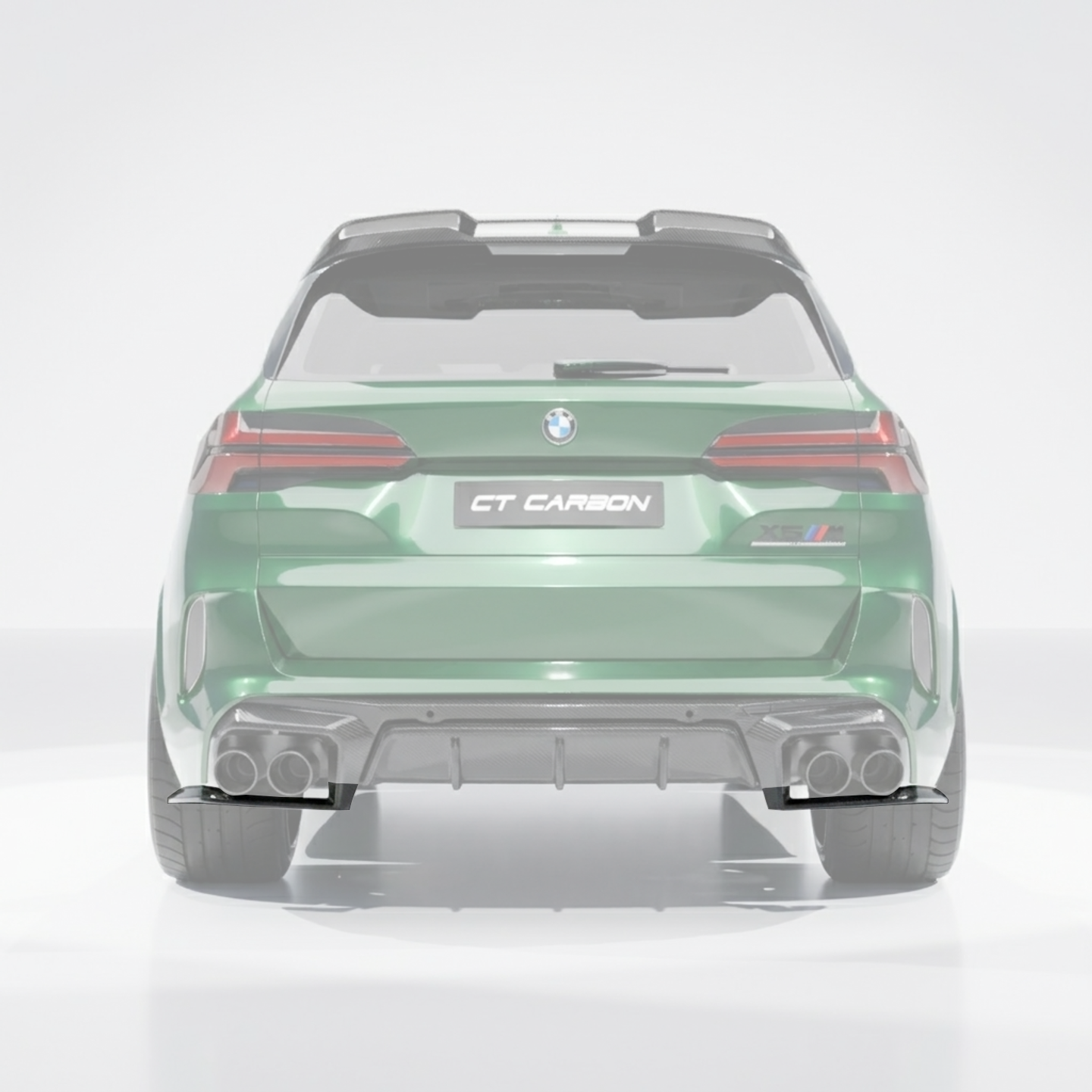 BMW F95 X5M 2019+ CARBON FIBRE DIFFUSER WITH CORNERS - CT DESIGN
