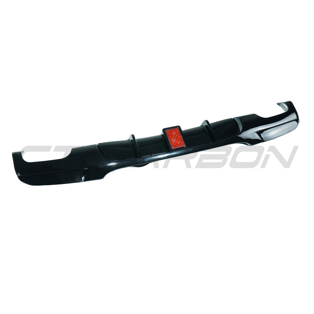 BMW 3 SERIES E90/E91 2004-2012 GLOSS BLACK LED DIFFUSER - QUAD TIP