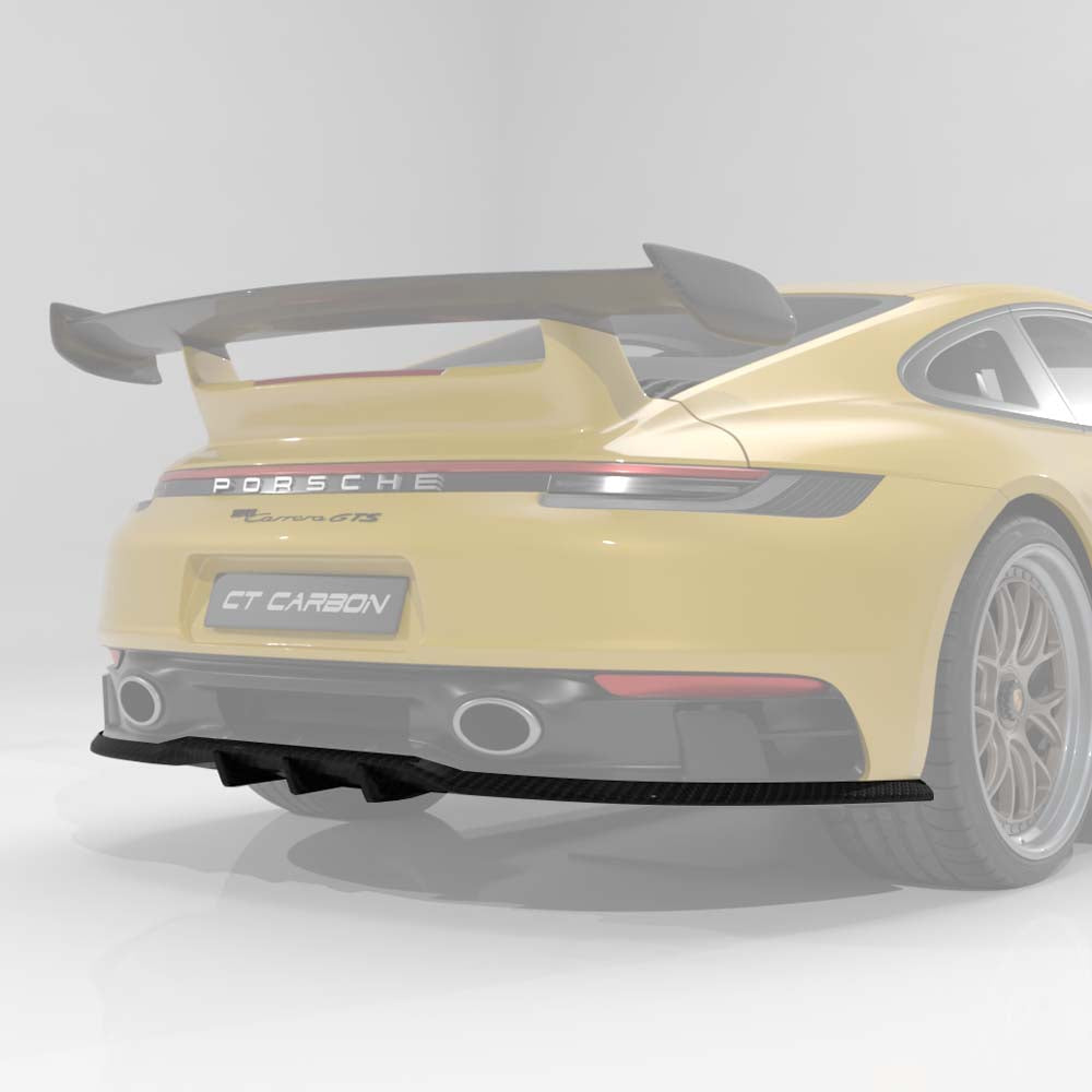 PORSCHE 911 992.1 GTS & CARRERA 2019-2024 CARBON FIBRE DIFFUSER - CT DESIGN