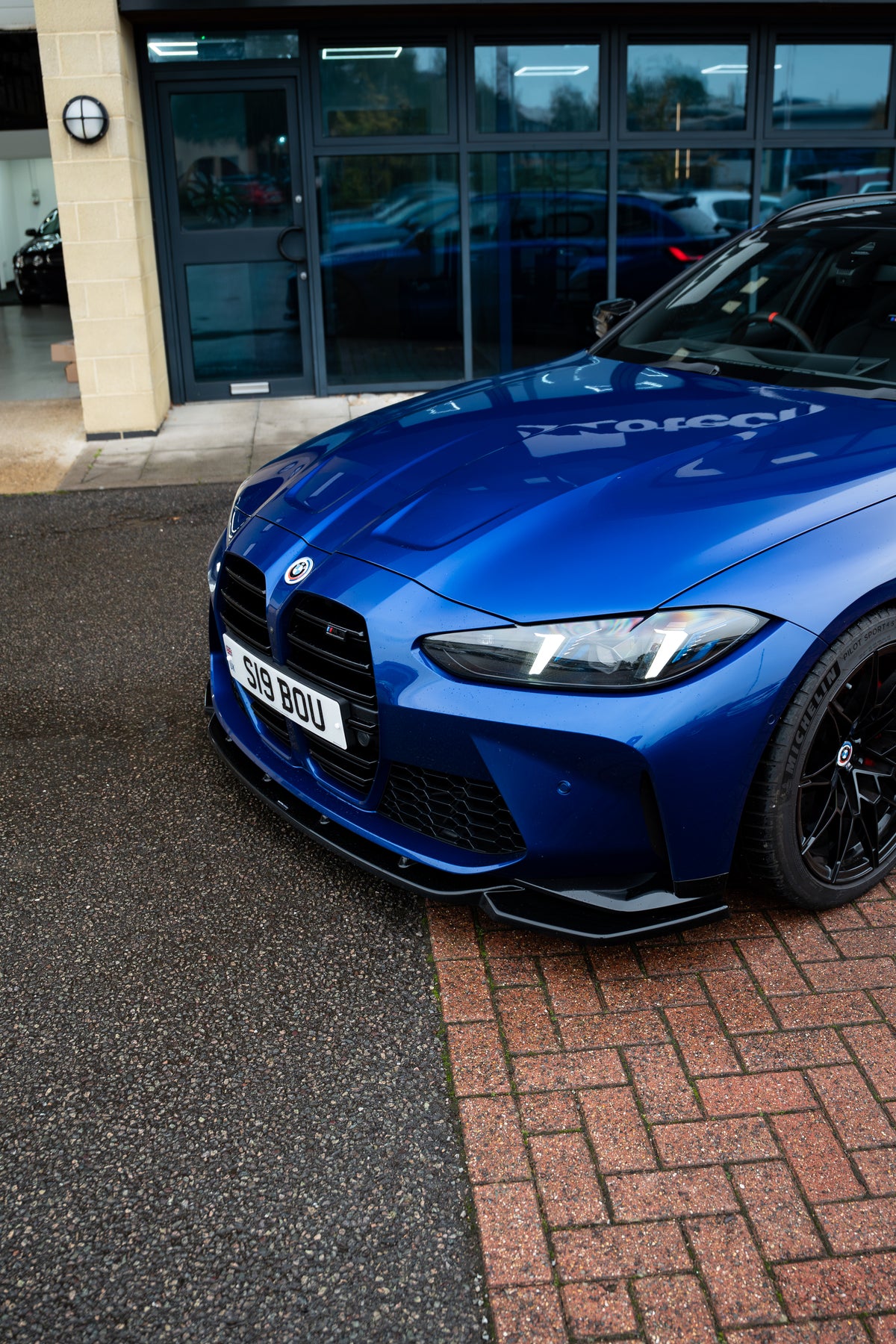 BMW G81 M3 Competition Maxton Design Gloss Black Front Splitter