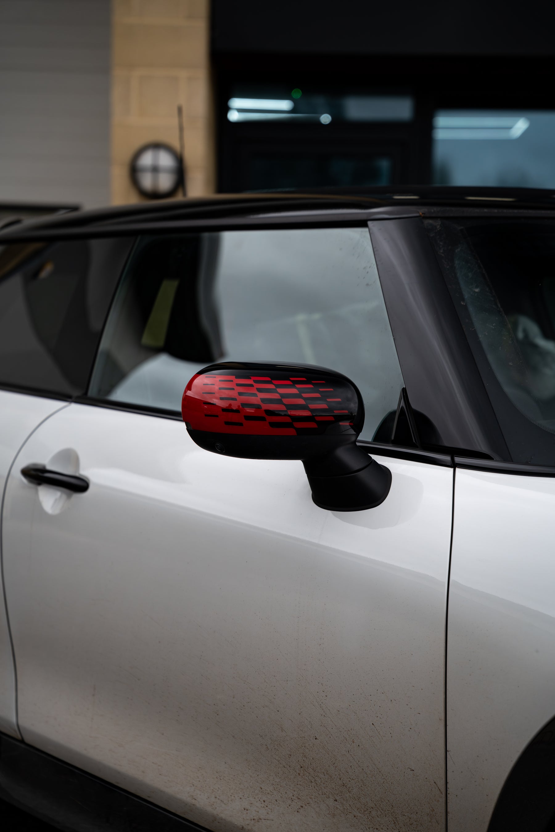 MINI F66 Cooper S / JCW Pro Chequered Mirror Caps