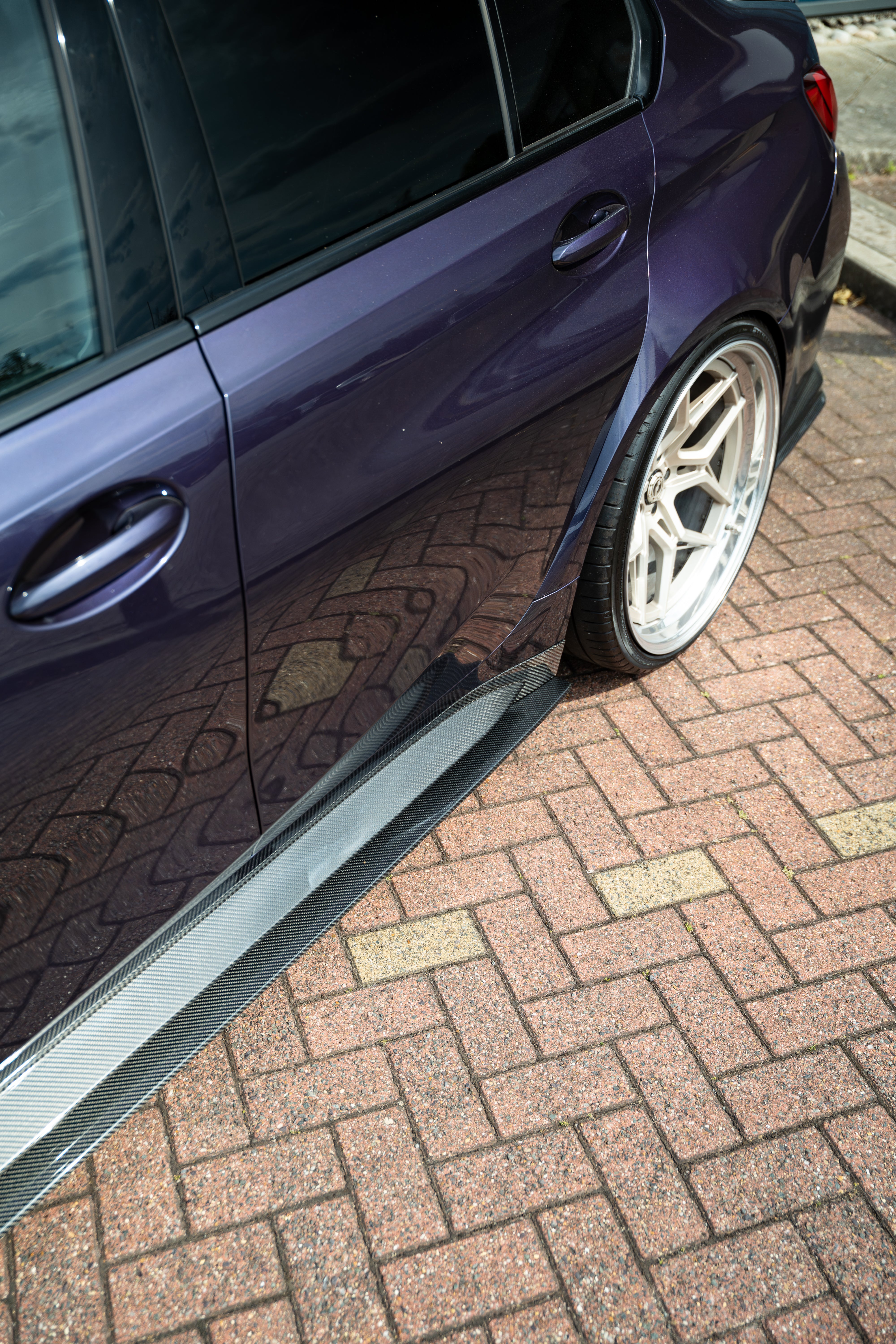BMW M3 G80/G81 CARBON FIBRE SIDE SKIRT EXTENSIONS - V3 - CT DESIGN