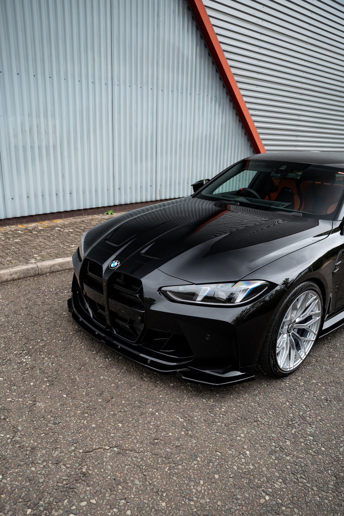 BMW G80 M3 Competition Maxton Design Gloss Black Front Splitter