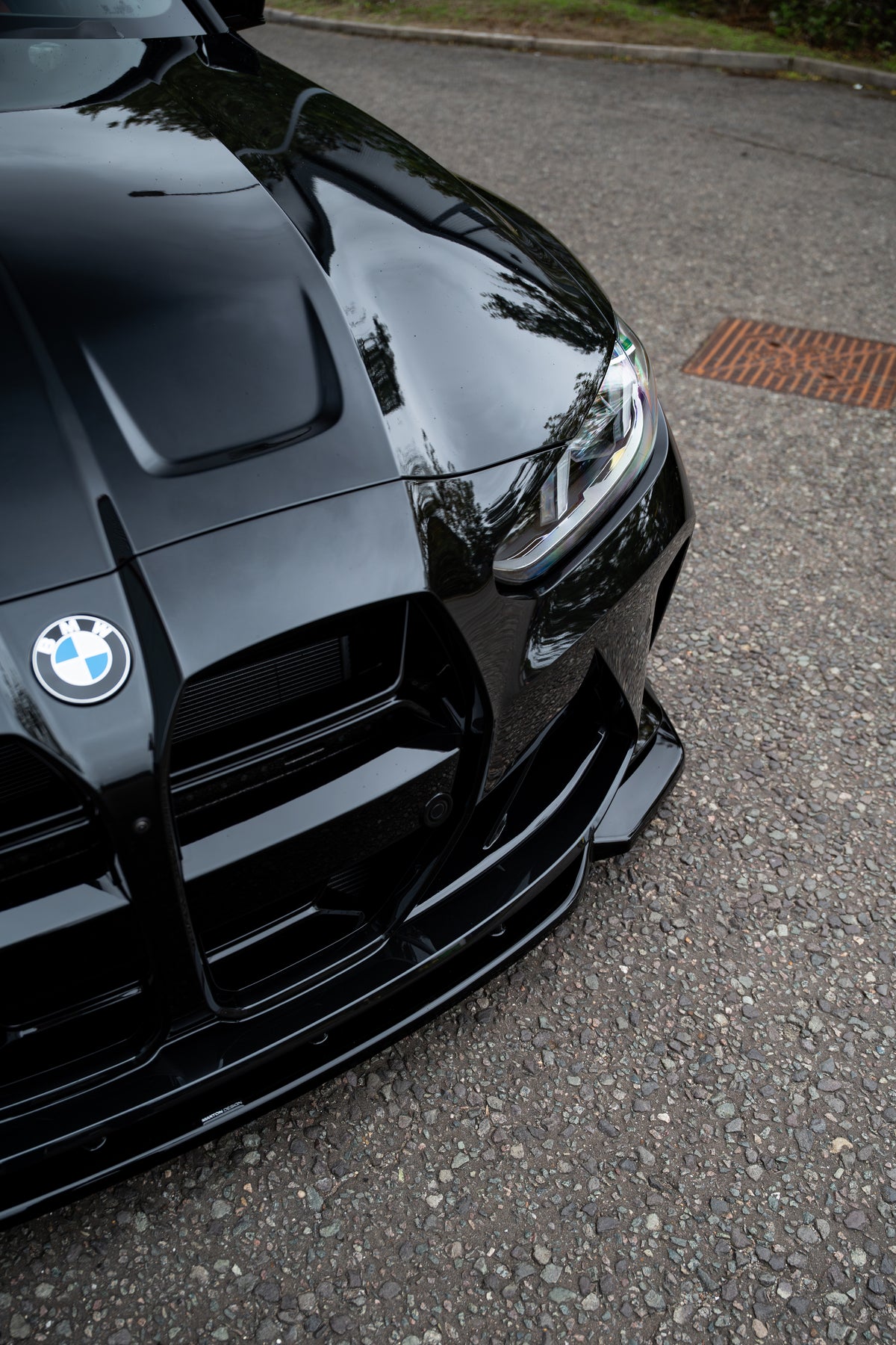 BMW G80 M3 Competition Maxton Design Gloss Black Front Splitter