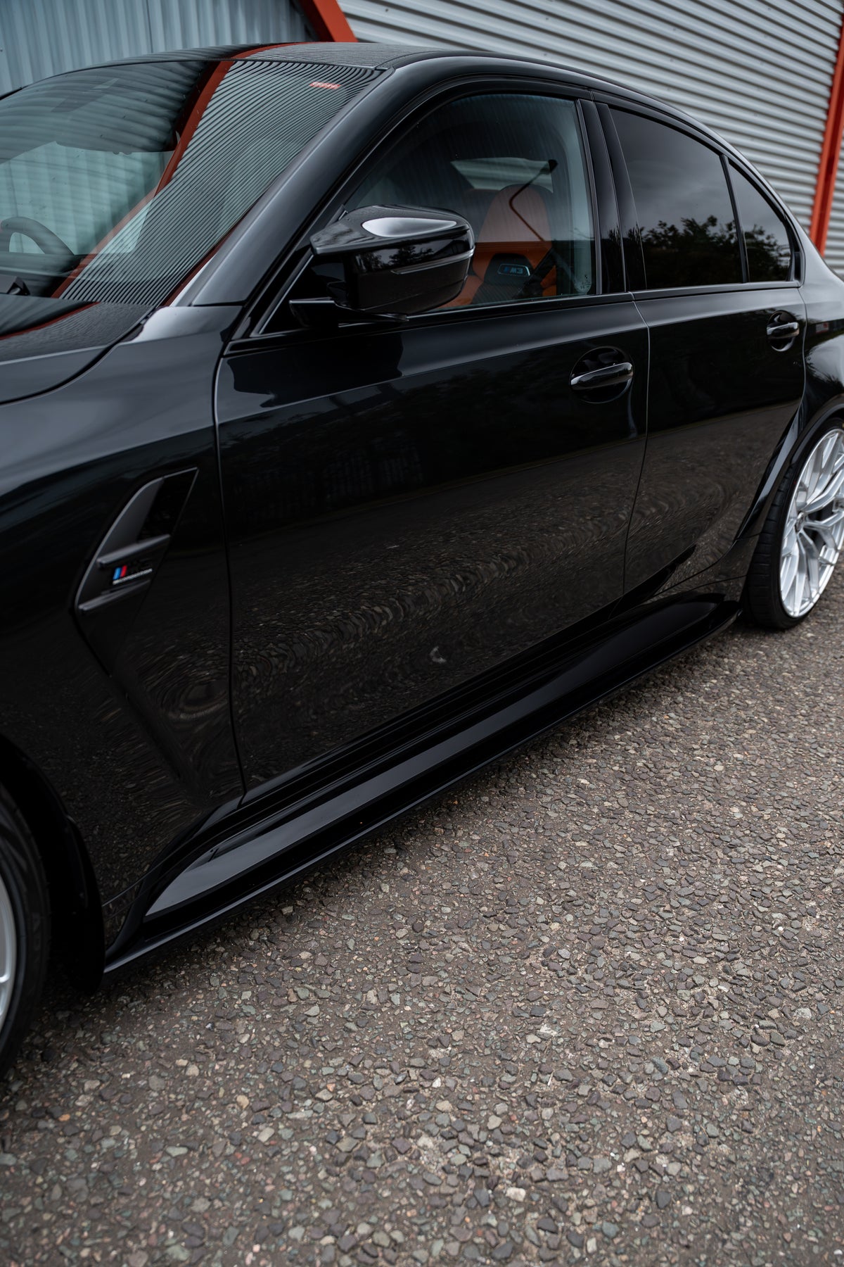 BMW G80 M3 Competition Maxton Design Gloss Black Side Skirts