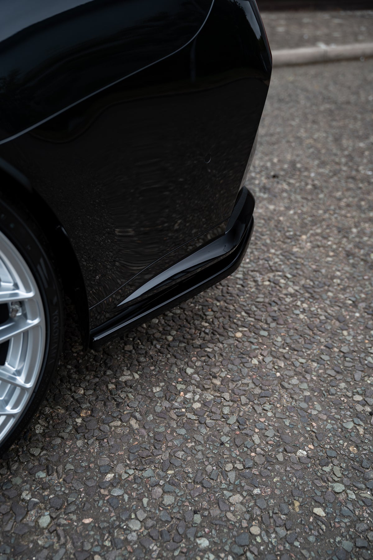 BMW G80 M3 Competition Maxton Design Gloss Black Rear Side Splitters