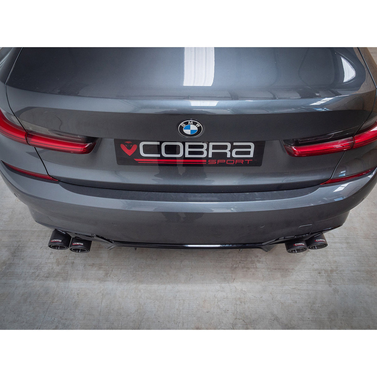 BMW 330e Touring (G21) (19>) Non-Valved Venom Quad Exit Rear Axle Back M3 Style Performance Exhaust