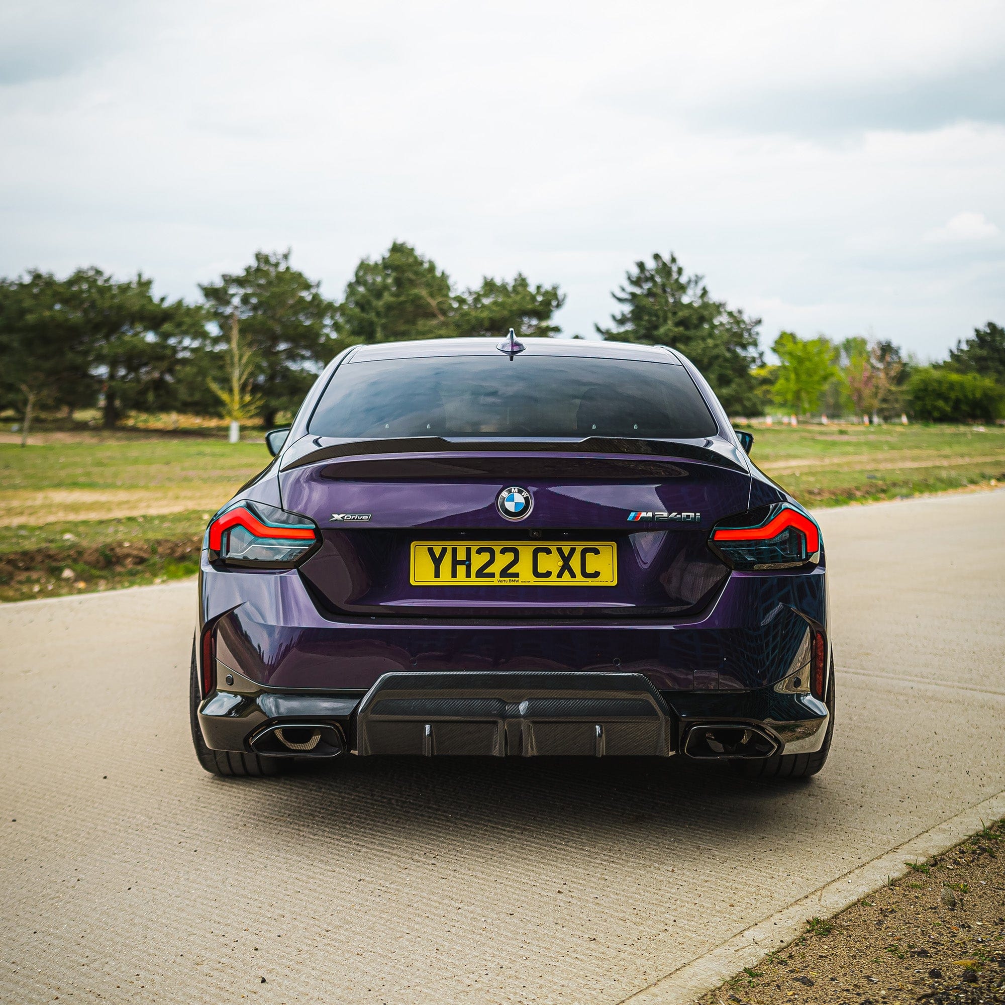 BMW G42 2 SERIES 2022+ CARBON FIBRE DIFFUSER - V1