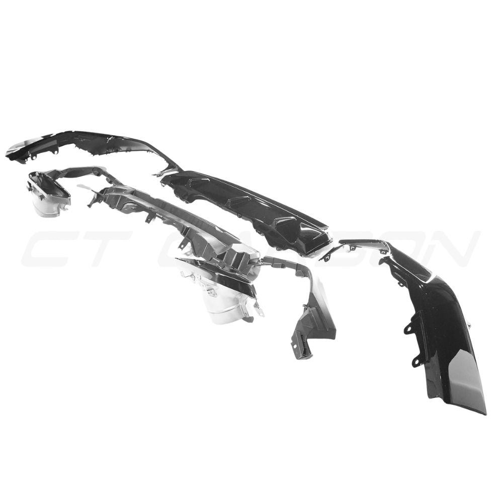 BMW G42 2 SERIES 2022+ GLOSS BLACK DIFFUSER WITH TIPS - V1