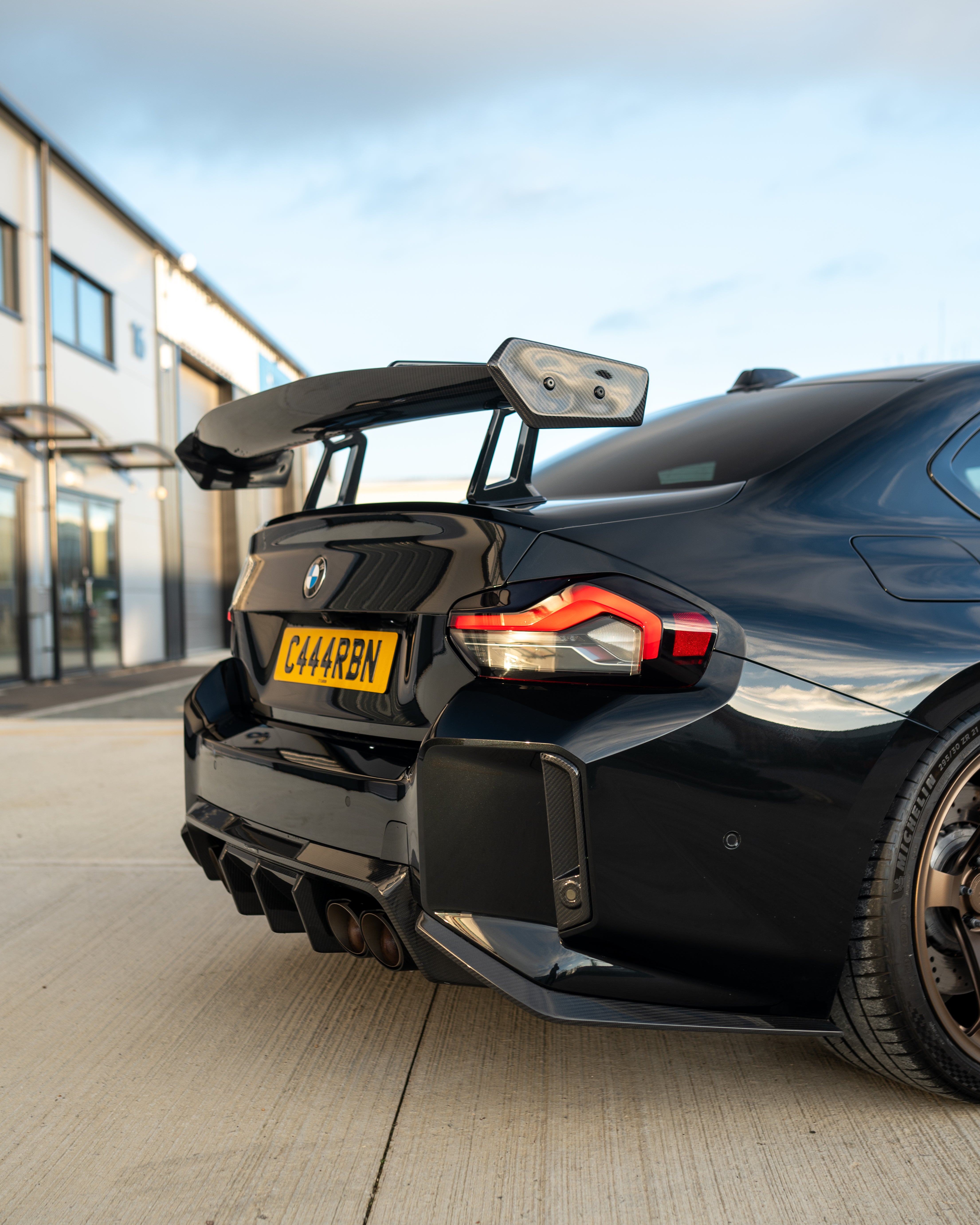 BMW G87 M2 & G42 2 SERIES CARBON FIBRE SWAN NECK WING - CT DESIGN