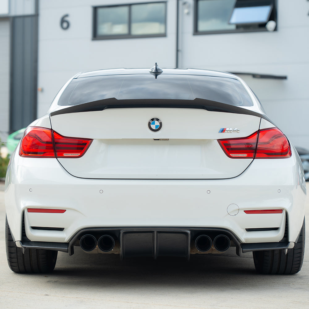 BMW M2/M3/M4/M5 F10/F80/F82/F83/F87 CARBON FIBRE EXHAUST TIPS - BLACK x4