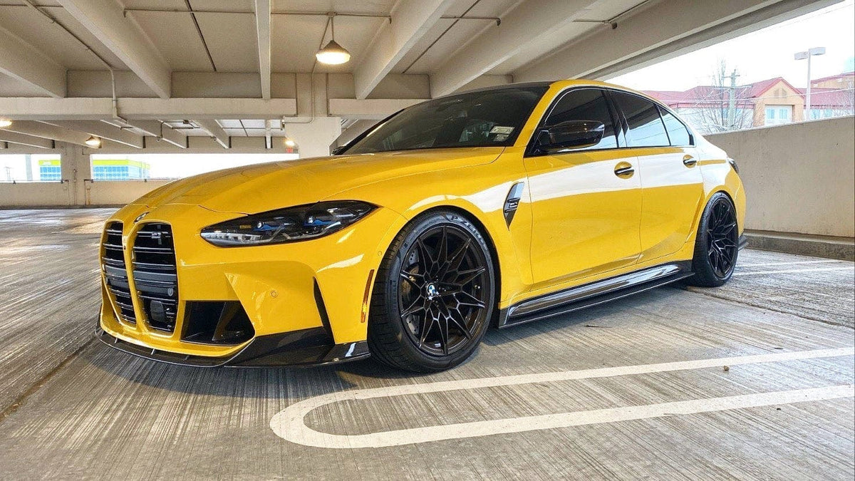 BMW M4 G82/G83 CARBON FIBRE SIDE SKIRT EXTENSIONS V1 - CT DESIGN