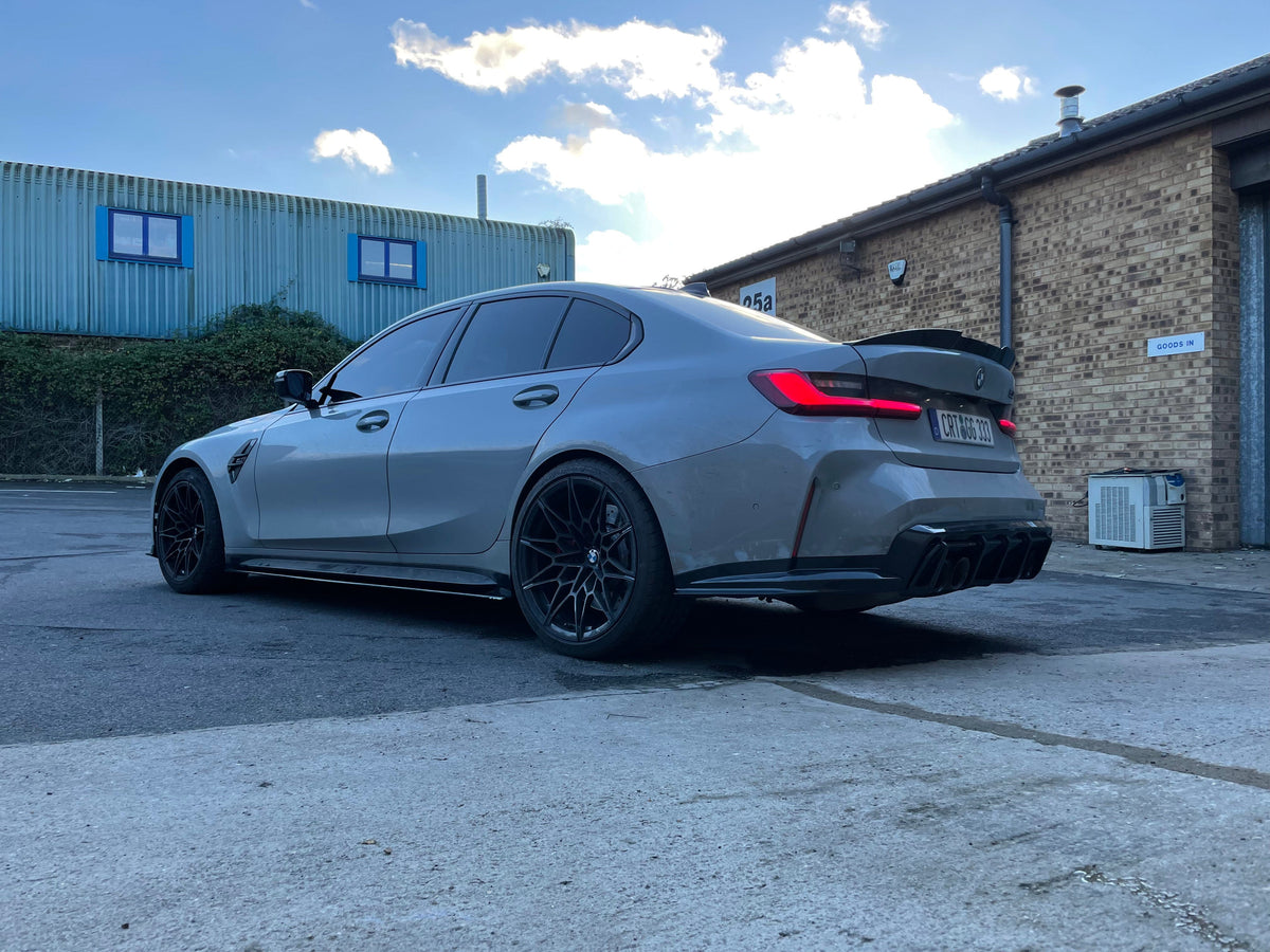 BMW M4 G82/G83 CARBON FIBRE SIDE SKIRT EXTENSIONS V1 - CT DESIGN