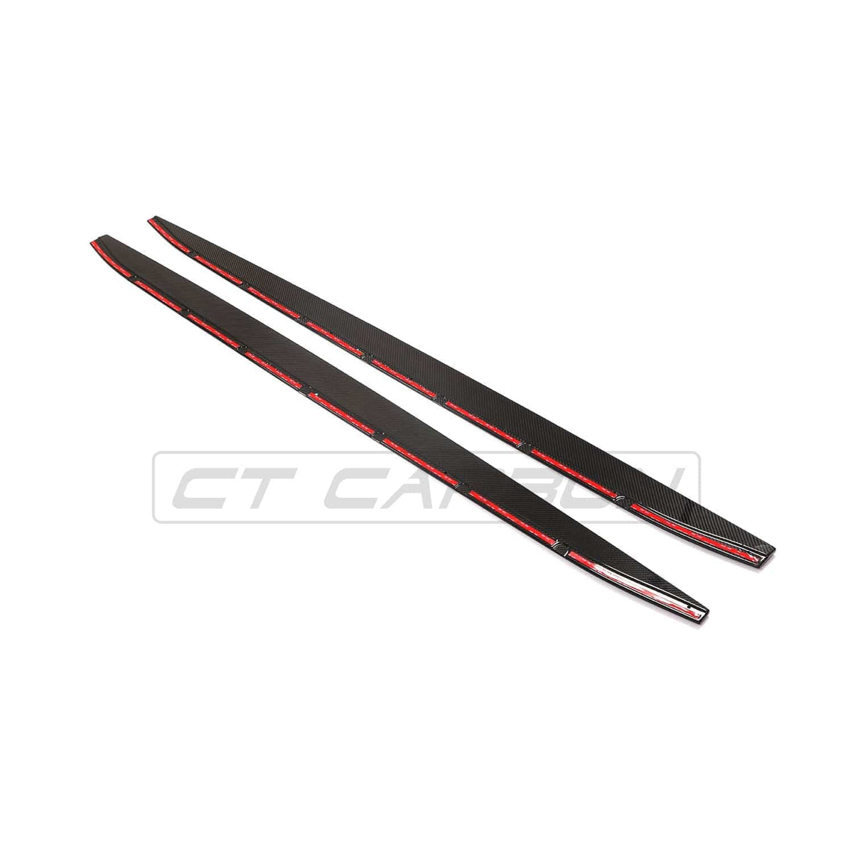 BMW M4 G82/G83 CARBON FIBRE SIDE SKIRT EXTENSIONS V1 - CT DESIGN