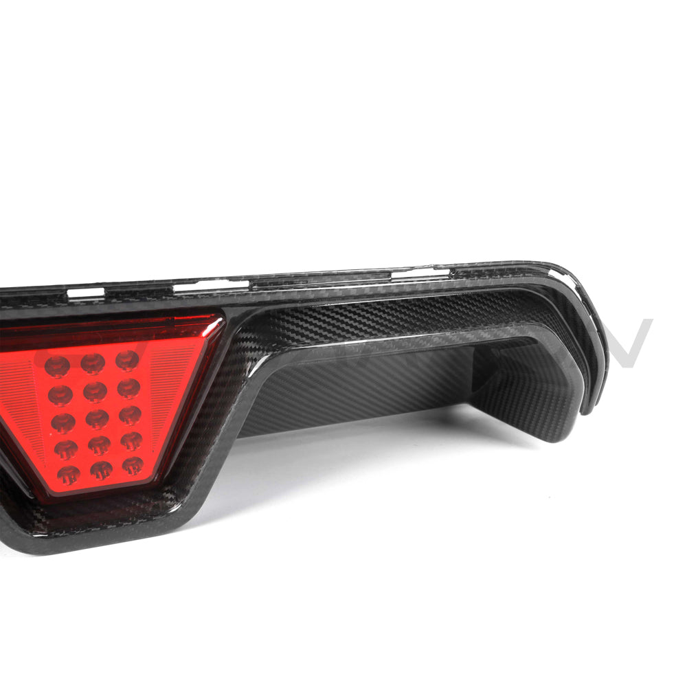BMW M5 F90 2018-2024 PRE PREG CARBON FIBRE DIFFUSER WITH LED - V4