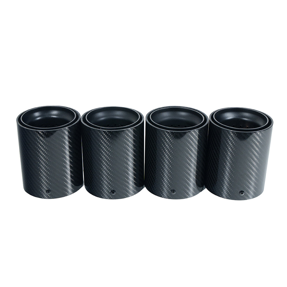 BMW F90/F92 M5 CARBON FIBRE EXHAUST TIPS - MATTE BLACK x4