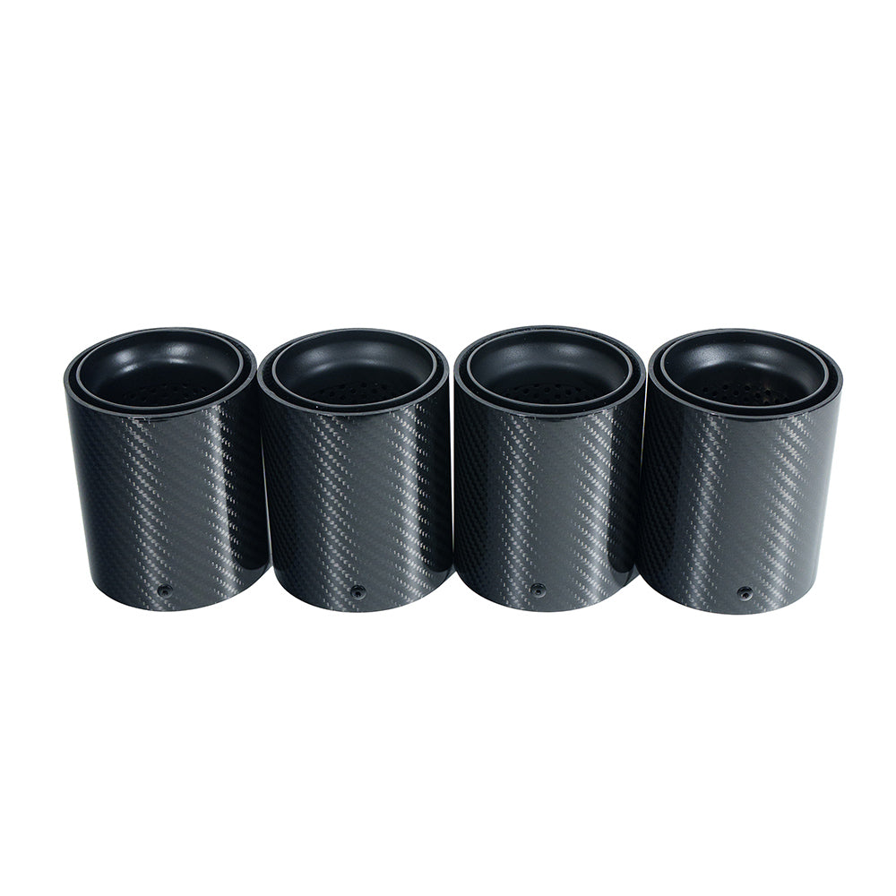 BMW F90/F92 M5 CARBON FIBRE EXHAUST TIPS - MATTE BLACK x4