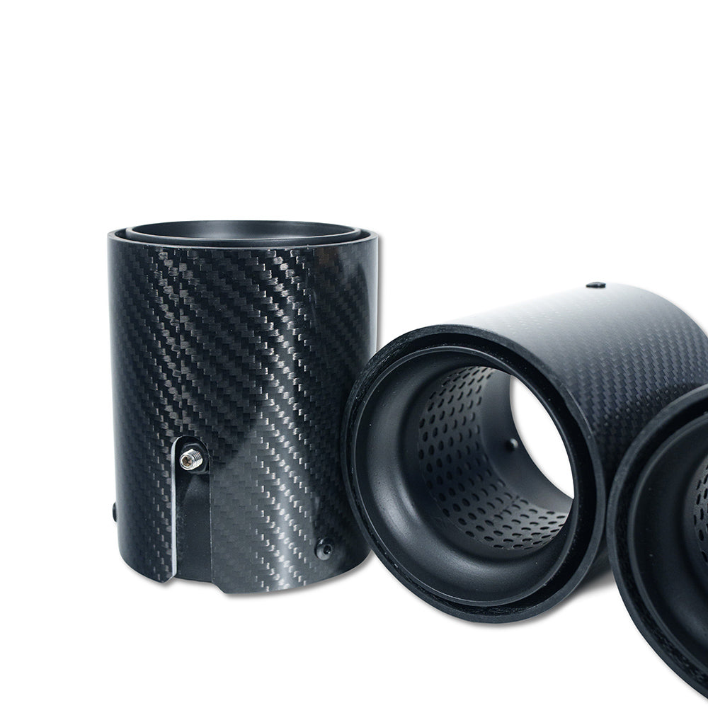 BMW F90/F92 M5 CARBON FIBRE EXHAUST TIPS - MATTE BLACK x4