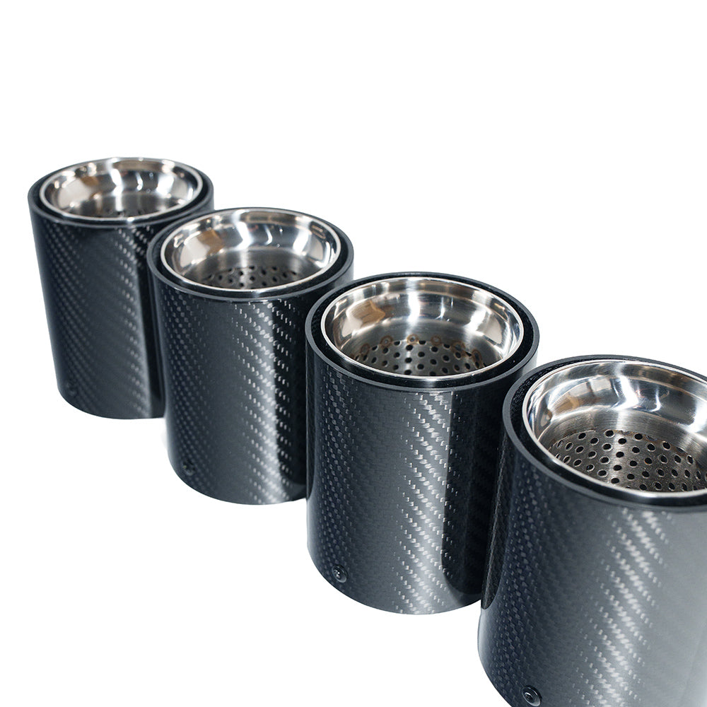 BMW F90/F92 M5/M8 CARBON FIBRE EXHAUST TIPS - CHROME x4