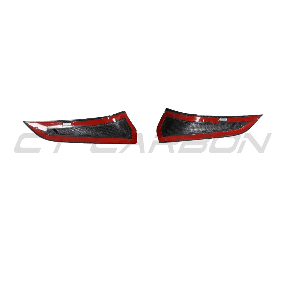 TOYOTA SUPRA 2019+ A90 CARBON FIBRE FRONT BUMPER VENT TRIM - V2