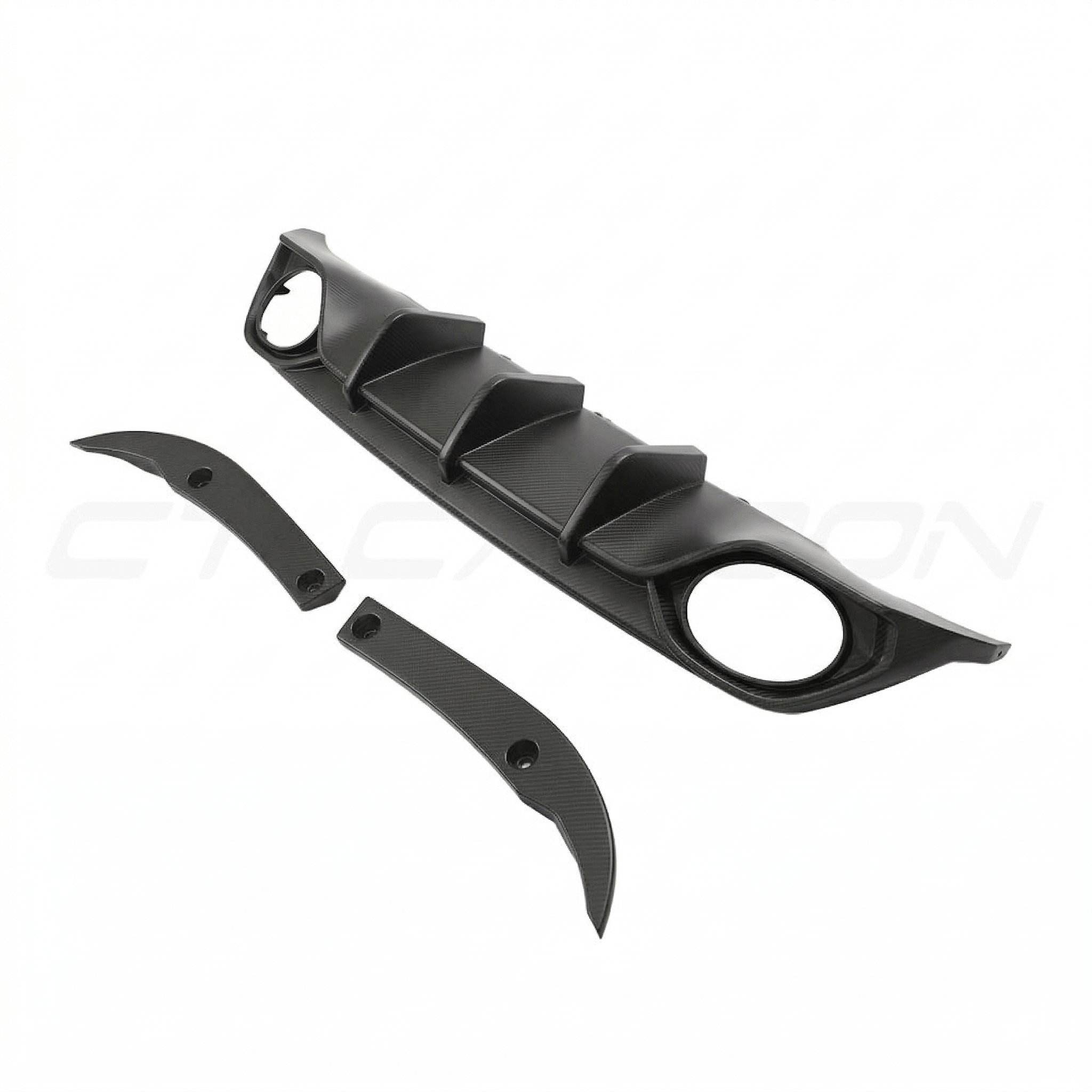 AUDI RS3 8Y 2022-2024 SALOON MATTE CARBON FIBRE DIFFUSER - V1 - CT DESIGN