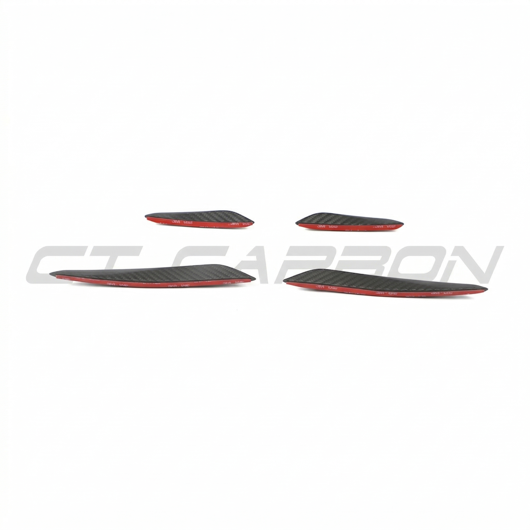 AUDI RS3 8Y 2025+ MATTE CARBON FIBRE FRONT BUMPER CANARDS - CT DESIGN