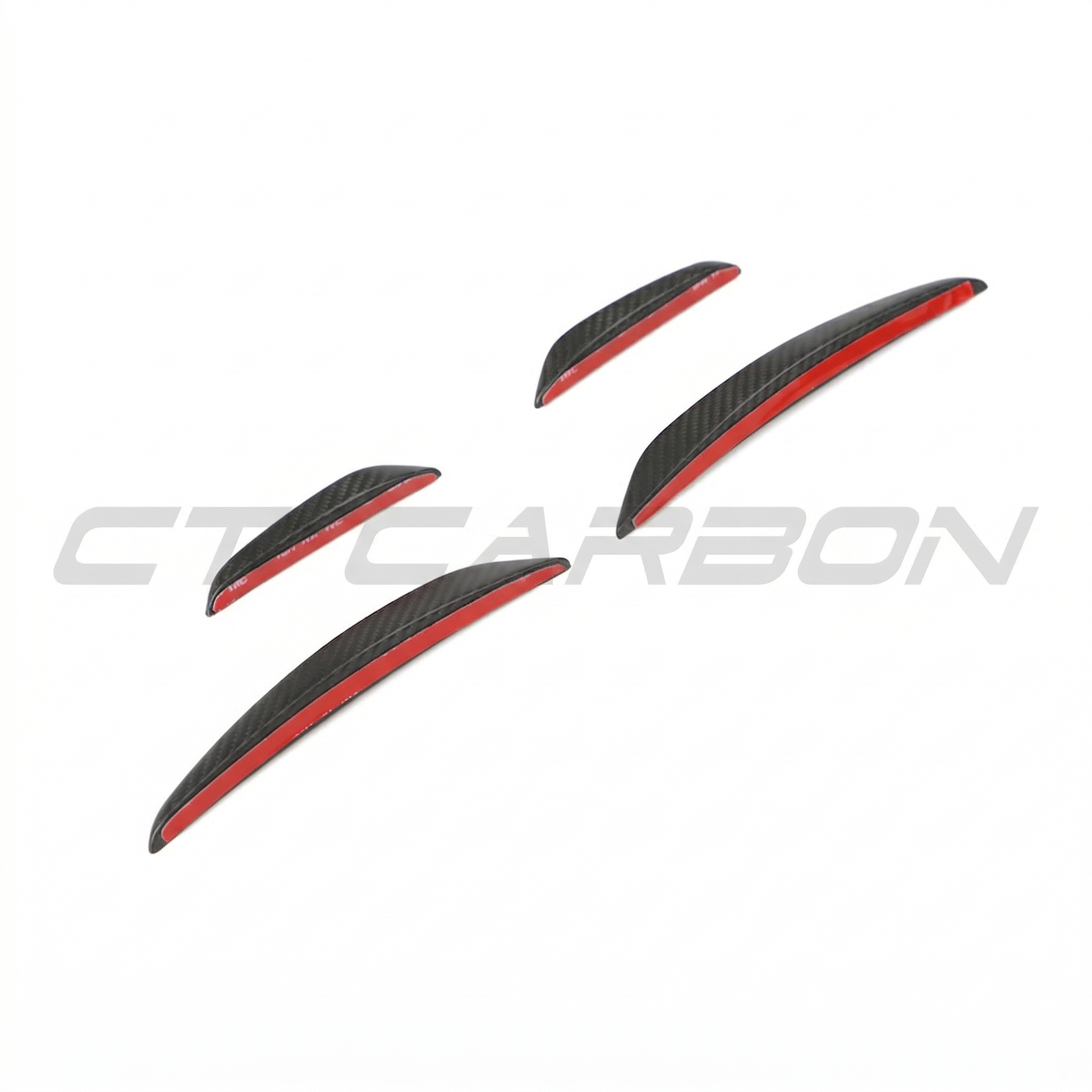 AUDI RS3 8Y 2025+ MATTE CARBON FIBRE FRONT BUMPER CANARDS - CT DESIGN