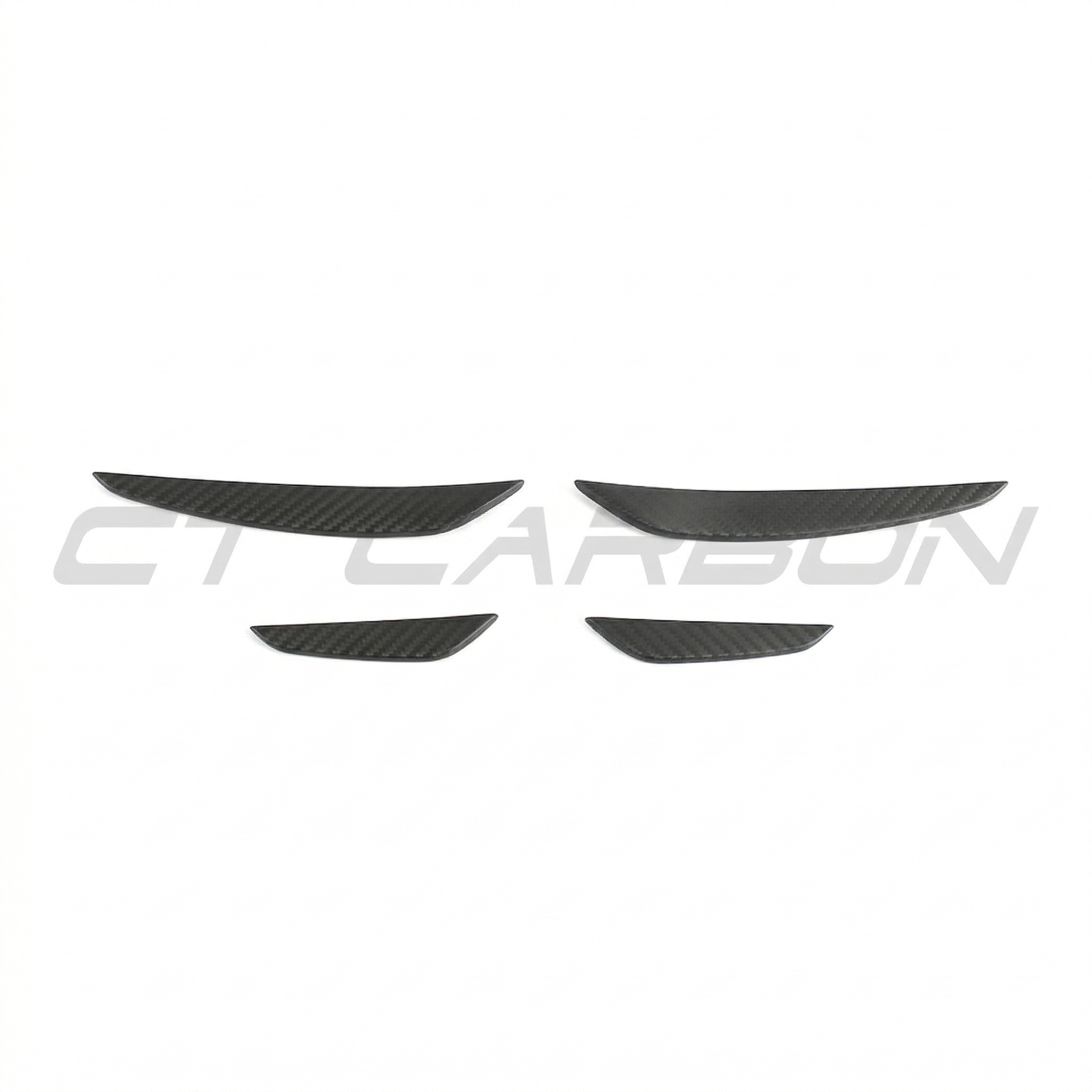 AUDI RS3 8Y 2025+ MATTE CARBON FIBRE FRONT BUMPER CANARDS - CT DESIGN