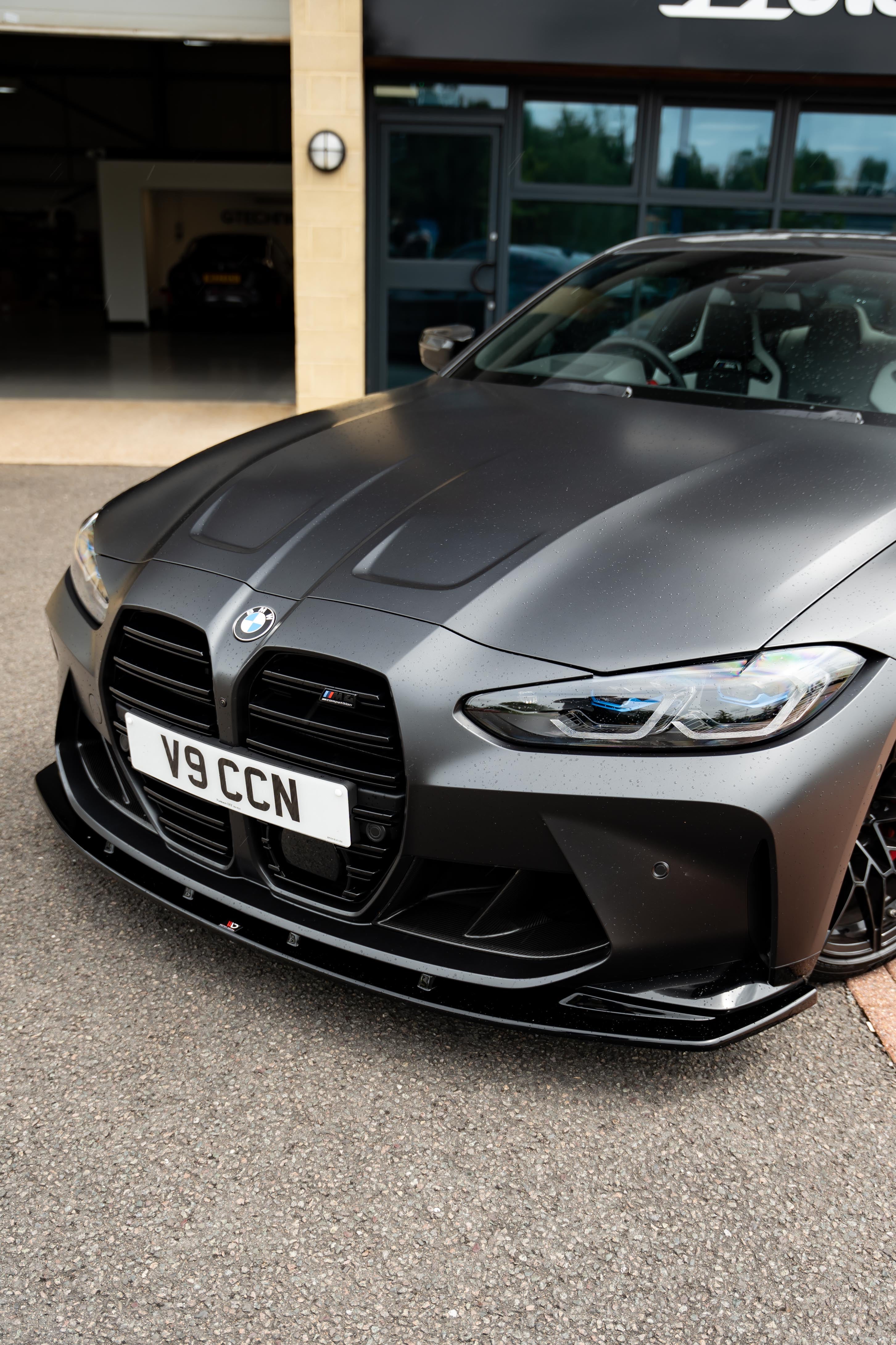 BMW G80 M3 Competition Maxton Design Gloss Black Front Splitter