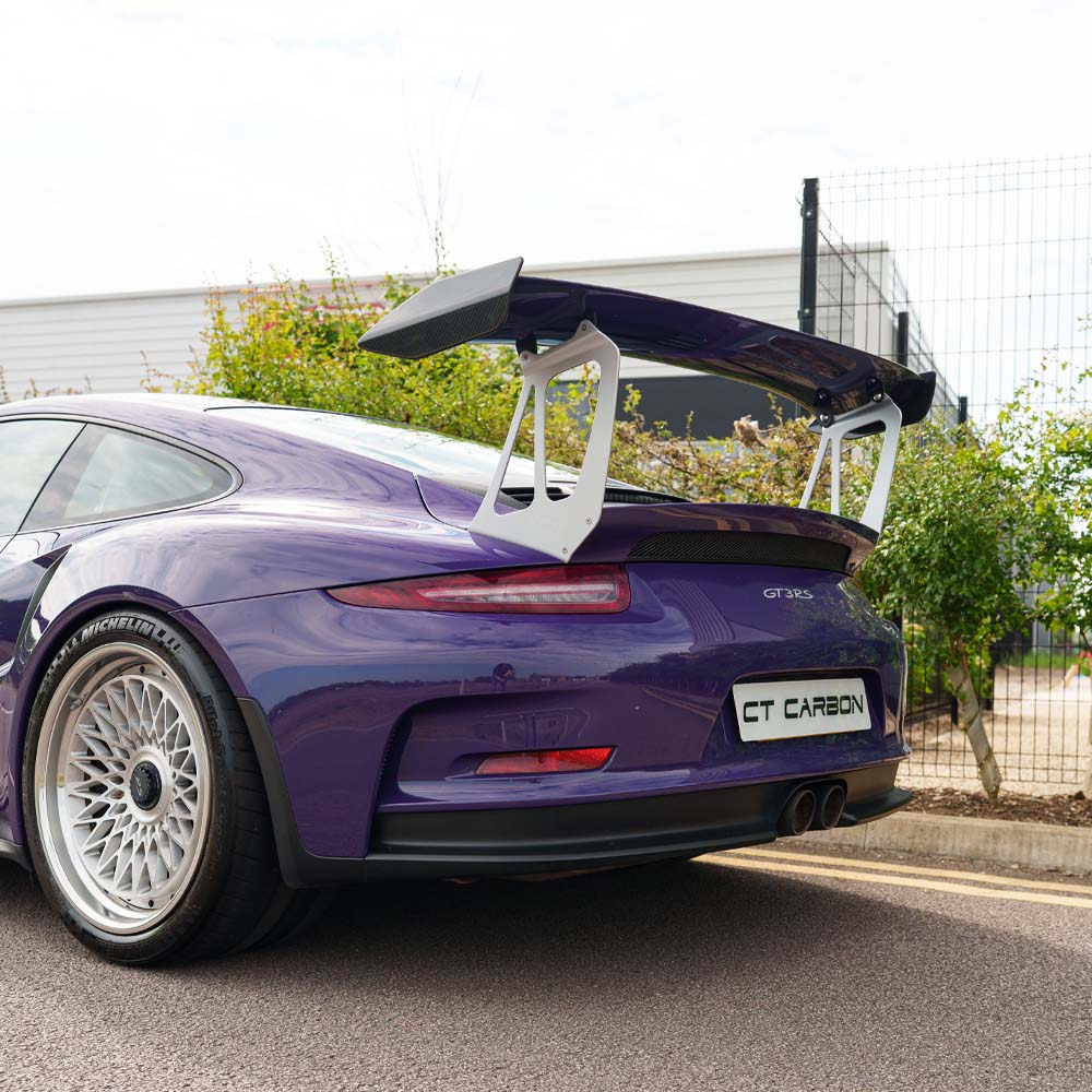 PORSCHE 911 GT2 RS/GT3 RS WING RISERS - SILVER - CT DESIGN