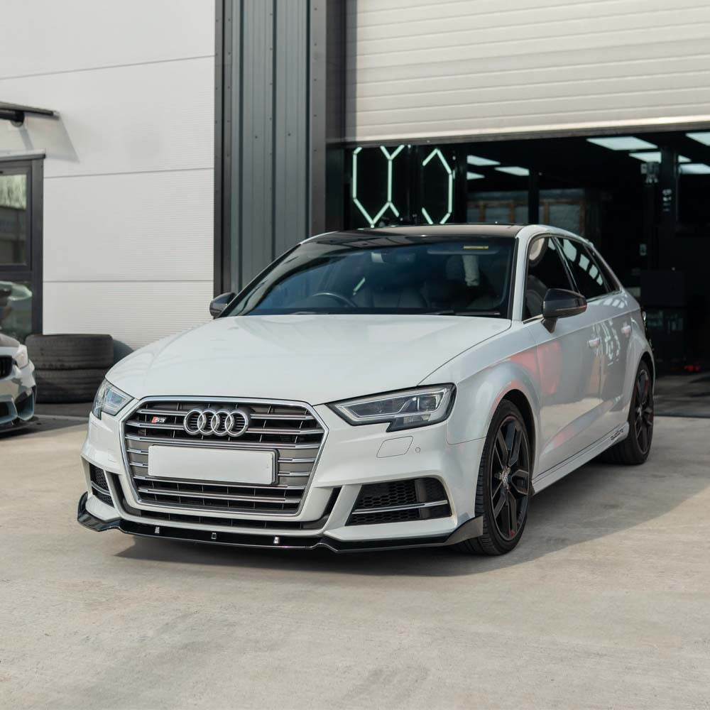 AUDI A3 S-LINE & S3 8V FACELIFT 2017-2020 GLOSS BLACK SPLITTER - V1