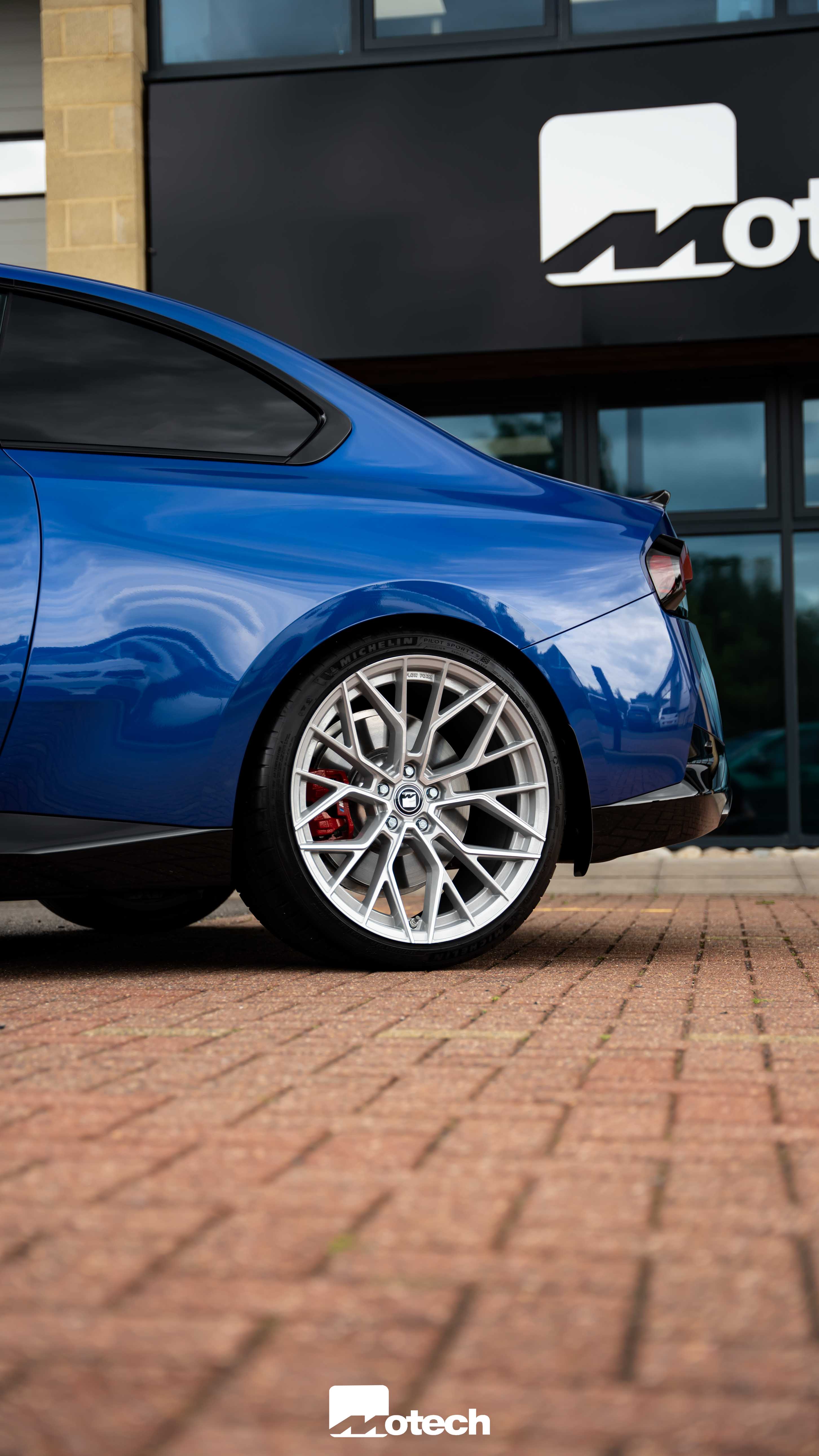 BMW 2 Series M240i G42 M-W3 20" Silver Polished Motech Wheels