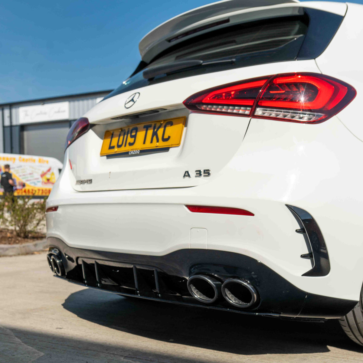 MERCEDES A-CLASS W177/V177 2018-CURRENT GLOSS BLACK QUAD TIP DIFFUSER