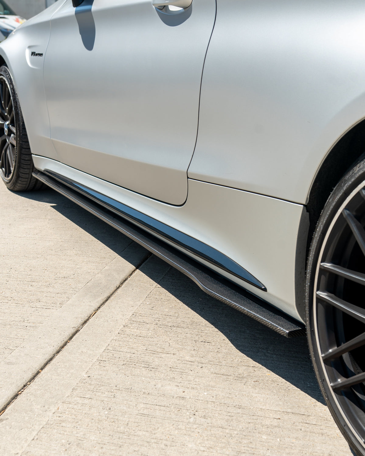 MERCEDES W205 C63 & C63S COUPE 2DR & SALOON 4DR CARBON SIDE SKIRTS - V1