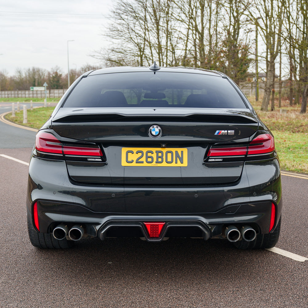 BMW M5 F90 2018-2024 PRE PREG CARBON FIBRE DIFFUSER WITH LED - V4