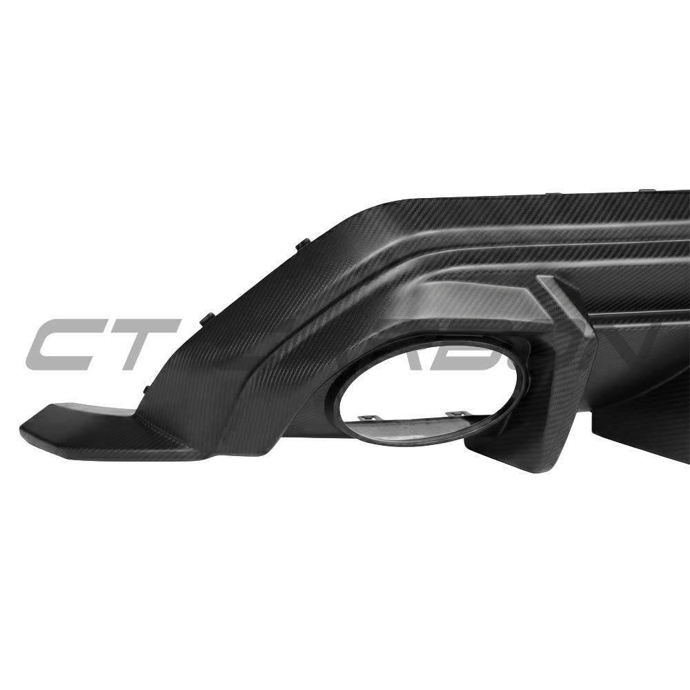 AUDI RS3 8Y SPORTBACK 2025+ MATTE CARBON FIBRE REAR DIFFUSER - V1 - CT DESIGN