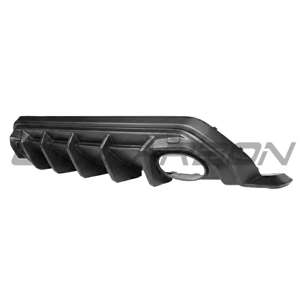 AUDI RS3 8Y SPORTBACK 2025+ MATTE CARBON FIBRE REAR DIFFUSER - V1 - CT DESIGN