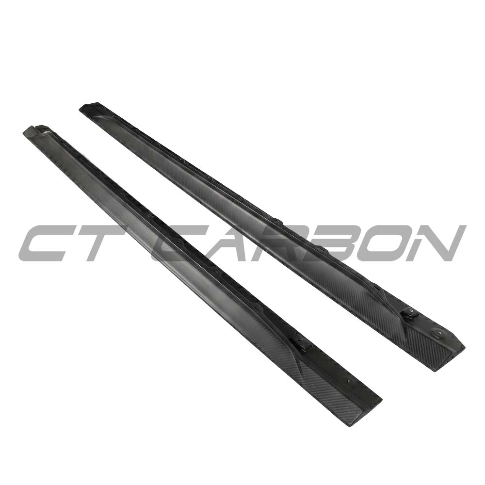 AUDI RS3 8Y 2022+ MATTE CARBON FIBRE SIDE SKIRTS - CT DESIGN V2