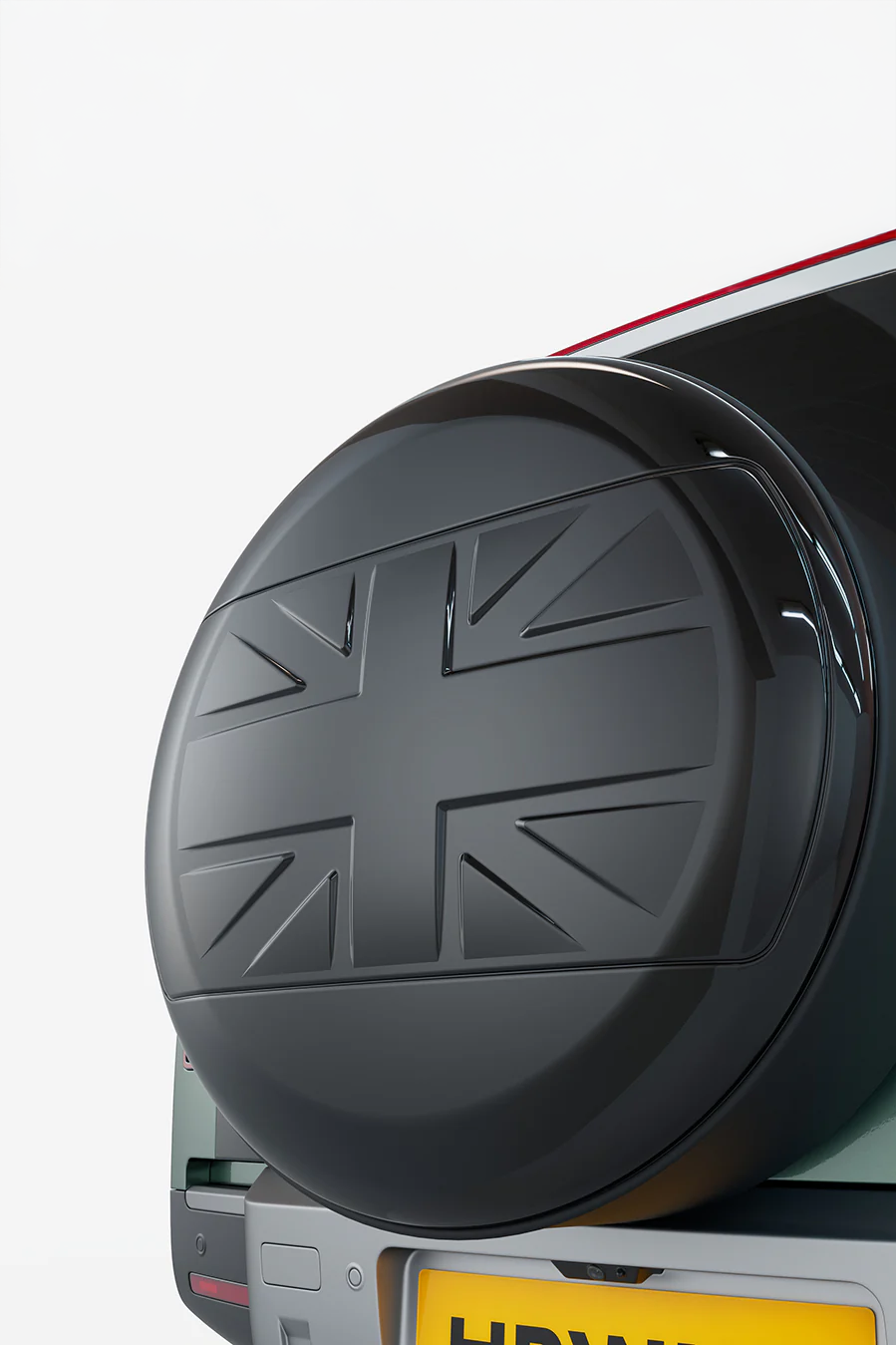 Land Rover Defender 90 & 110 Gloss Black Union Jack Style Rear Wheel Cover